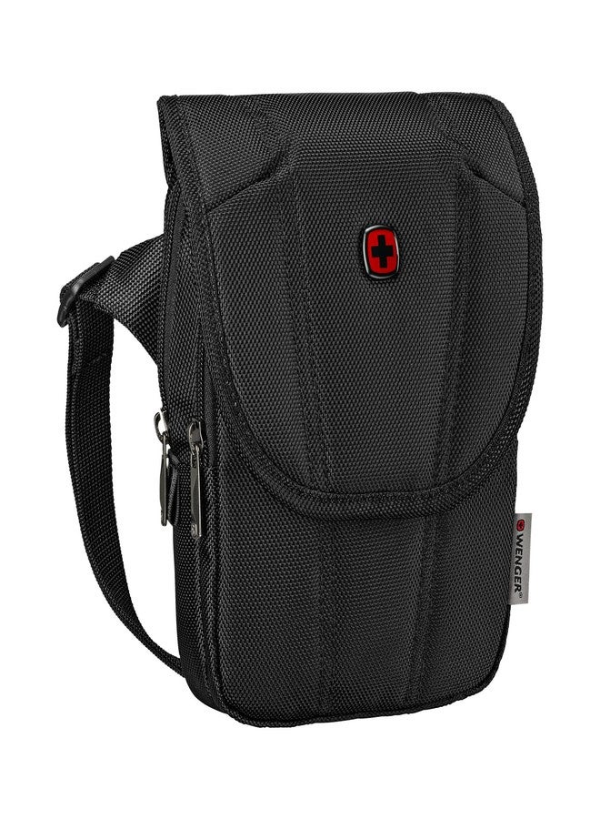WENGER, BC High Flapover, Flapover Crossbody Bag, Black Swiss Designed-Blend of Style and Function, 612271 - Image 2